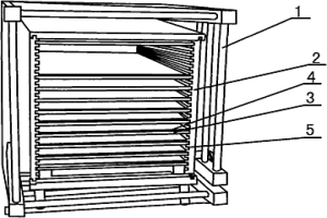 燒結(jié)爐內(nèi)加熱箱的支撐架結(jié)構(gòu)