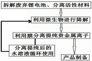 利用微生物從廢棄鋰電池中回收貴金屬的方法