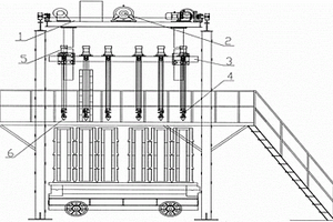 隧道窯罐裝法海綿鐵卸料裝置