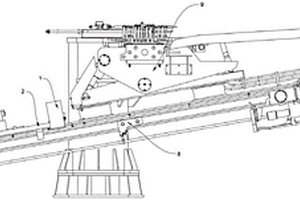 安裝有鉆桿保護(hù)裝置的開(kāi)鐵口機(jī)