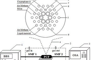 溫度補償?shù)墓庾泳w光纖甲烷傳感裝置