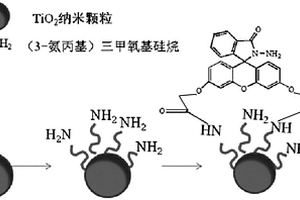 熒光素酰肼衍生物、制備方法,改性TiO2功能材料、制備方法及傳感器