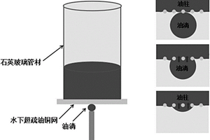 自發(fā)反重力輸運(yùn)微小油滴的水下油泵及其制備方法和應(yīng)用