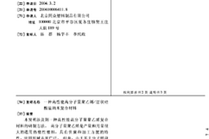 高性能高分子量聚乙烯/層狀硅酸鹽納米復(fù)合材料