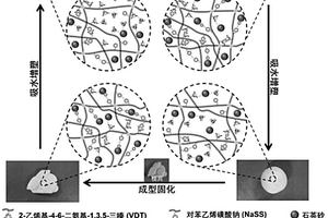 可自修復(fù)循環(huán)加工成型的聚(兩性電解質(zhì)-三嗪)/石英砂復(fù)合材料及其制備方法