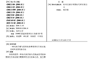 天然纖維與晶須混雜增強的汽車制動復合材料及其制備方法