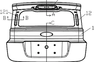 汽車(chē)后背門(mén)外板結(jié)構(gòu)