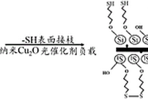 用于土壤污染修復的巰基接枝且光催化劑負載的高硅氧玻璃纖維的制備方法