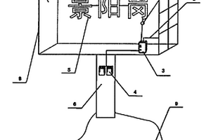 發(fā)光二極管組字用太陽能電力在旅游標(biāo)示牌上的照明裝置