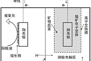 以錳礦制備微生物燃料電池陰極電子受體的方法與應(yīng)用