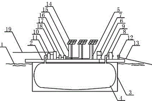 靠水體上層中氣囊浮力支撐的太陽能光伏電站