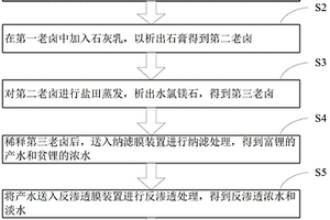 用于從高鎂鋰比的鹽湖鹵水分離鋰的鹽湖鹵水處理方法