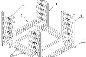 用于鋰電池箱體運輸?shù)某休d貨架