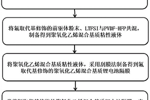 氟修飾準(zhǔn)固態(tài)混合基質(zhì)鋰電池隔膜及鋰電池制備方法