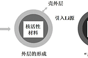 核-殼電活性材料