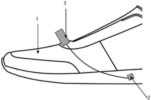 基于數(shù)據(jù)上傳功能的可移動式數(shù)顯計步器的計步鞋