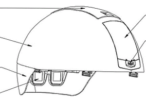 方便更換鋰電池的智能工業(yè)頭盔