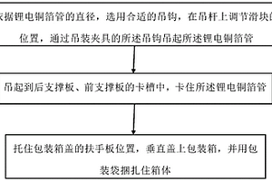 鋰電銅箔的吊裝夾具及包裝箱及包裝方法