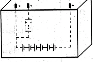 內(nèi)燃機啟動使用的具有兩正極一負極三個電進出口樁頭的鋰電池
