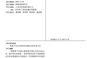 鋰離子電池正極材料LiMn2O4的合成方法