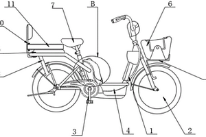 具有安全防護(hù)結(jié)構(gòu)的鋰電池電動自行車