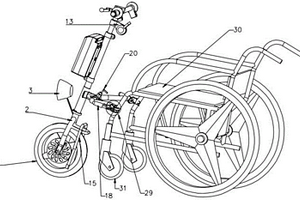 手推輪椅用快速拆裝鋰電牽引車頭