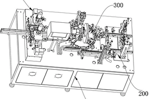高速圓柱鋰電池自動(dòng)點(diǎn)底焊、放絕緣片、滾槽一體機(jī)
