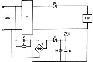 照明及停電延時(shí)的LED球泡燈