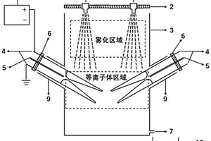 霧化等離子體處理廢水的裝置及其方法