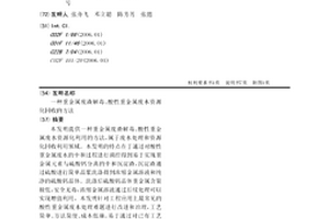 重金屬廢渣解毒、酸性重金屬廢水資源化回收的方法