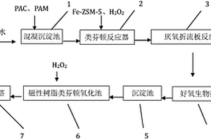 基于磁性類芬頓樹脂深度處理抗生素類化工廢水的裝置