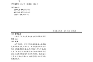 用于低濃度氨氮廢水處理的吸附劑及其制備方法