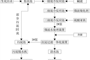 煤化工廢水處理深度去除CODcr處理系統(tǒng)及處理工藝