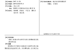 消除工業(yè)廢水中水溶性有機污染物濃度變化波動的方法