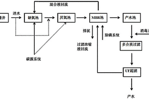 廢水處理系統(tǒng)及其用于醫(yī)院廢水的深度處理工藝