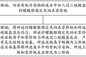 檸檬酸根納米零價鐵的制備方法及其活化過硫酸鹽處理有機廢水的方法