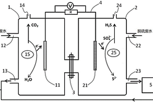 有機(jī)和脫硫廢水微生物燃料電池協(xié)同處理方法及系統(tǒng)