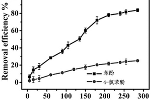 石墨烯量子點(diǎn)/四氧化三鐵復(fù)合物催化降解酚類廢水的方法