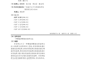 糖蜜酒精廢水處理方法