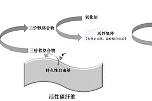 基于持久性自由基的催化氧化體系降解印染廢水的方法