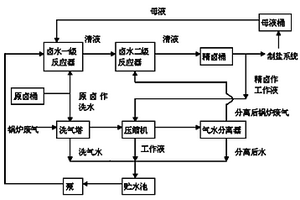 真空制鹽鹵水及鍋爐廢氣凈化處理工藝及其裝置