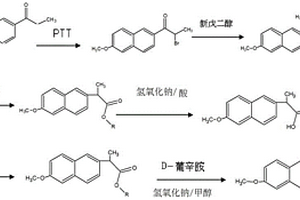 合成D,L-萘普生酯并用于拆分制備萘普生的方法