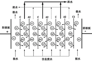 采用定向驅(qū)動技術(shù)防止極水系統(tǒng)結(jié)垢的電滲析裝置及方法