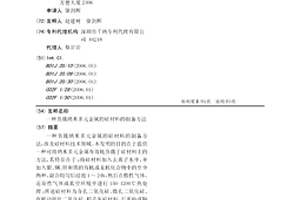 負(fù)載納米多元金屬的硅材料的制備方法