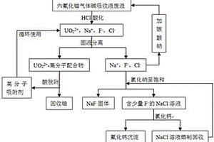 六氟化鈾堿吸收液廢液中鈾與氟的回收方法