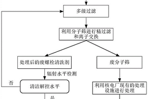 分子篩處理核電廠放射性廢螺栓清洗劑的方法及裝置