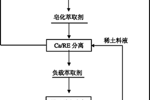 稀土分離用萃取劑的在線皂化與除Ca2+的方法