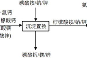 鈣鹽法與沉淀置換耦合清潔生產(chǎn)檸檬酸的方法