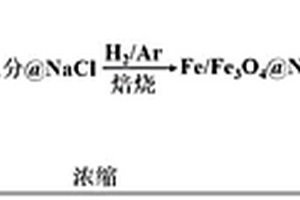 基于鹽模板法回收芬頓污泥制備二維Fe/Fe<Sub>3</Sub>O<Sub>4</Sub>光催化劑的方法