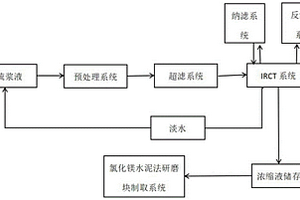 脫硫漿液離子脫除及濃縮液資源化制取氯化鎂水泥法研磨塊處理方法